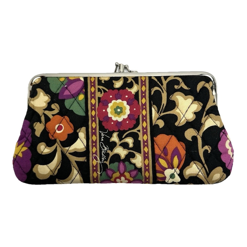 Vera Bradley Purse Floral Suzani Kisslock Clutch Wallet - Picture 2 of 8